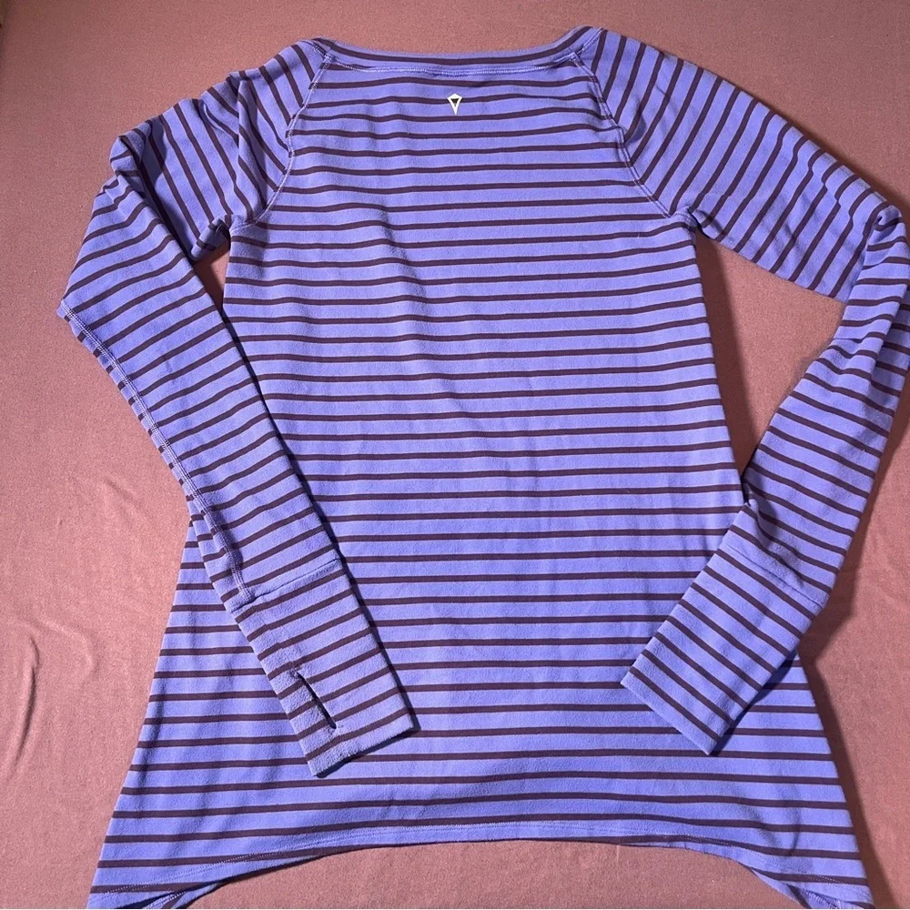 Ivivva (Lululemon kids) Soft Striped Long Sleeve Shirt in Purple - Size 12
